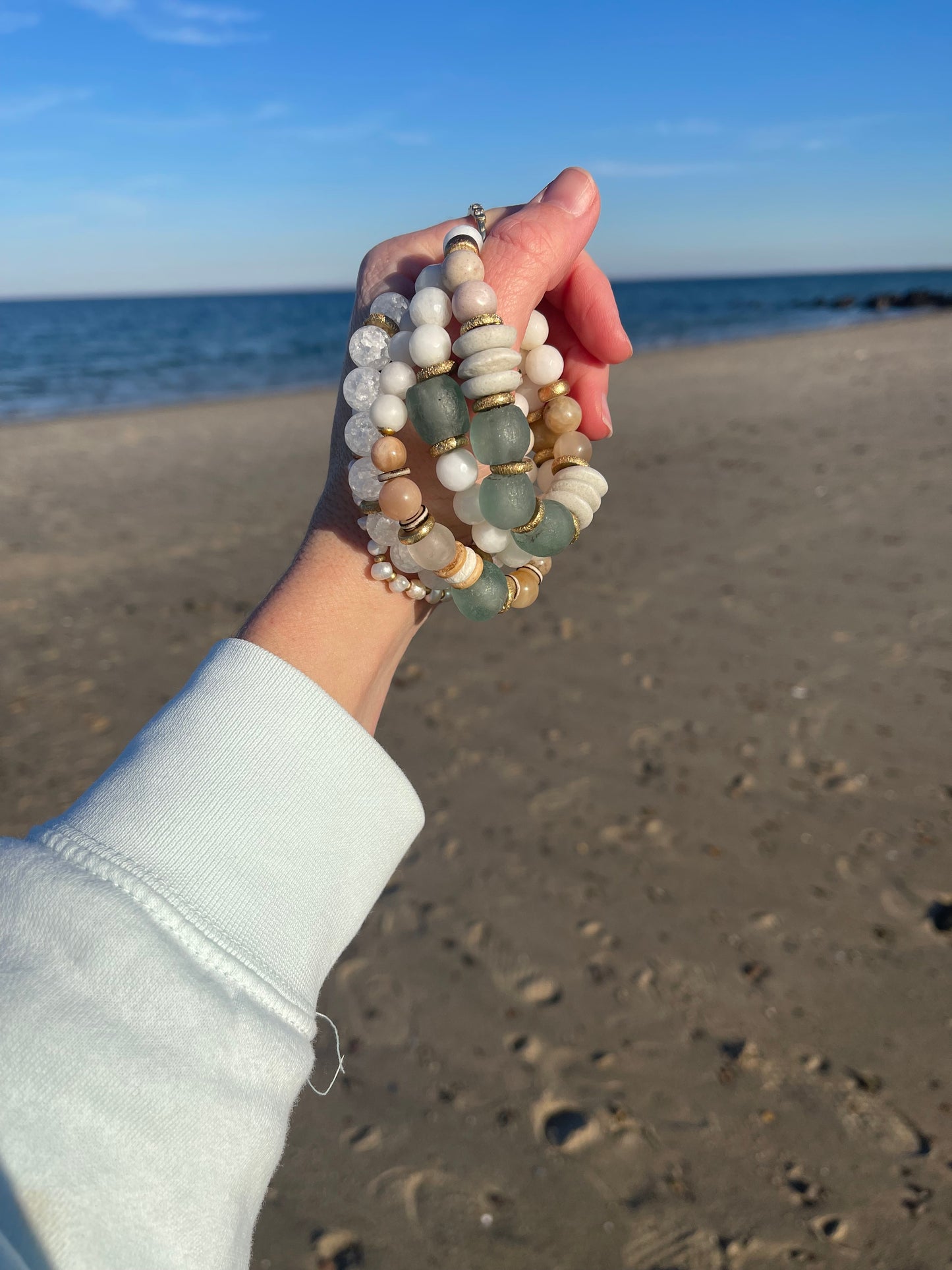 Single Stack Bracelet | Sea Glass