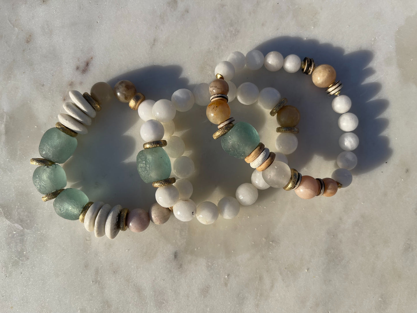 Single Stack Bracelet | Sea Glass